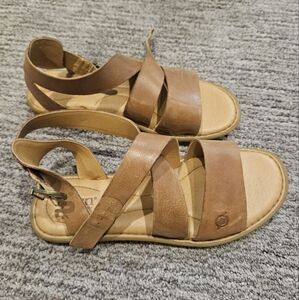 Born Brown Leather Sandals